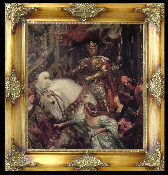 framed  Sir Frank Dicksee The Two Crowns, Ta039